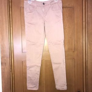American Eagle Blush Sateen Jeggings
